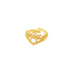 European And American Style 18K Real Gold Electroplated Color-Preserving Jewelry Ring, Light Luxury Texture, High-End Feel, Stainless Steel Jewelry Ring