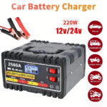 2500A HEAVY DUTY 12 24V AUTOMATIC CAR BATTERY CHARGER SMART PULSE REPAIR TRICKLE