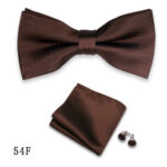 Mens Formalwear Accessory Burgundy Bow Tie Set