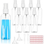 12-piece Travel Refill Set, 8 X 100 Ml Spray Bottles, 2 Mini Funnels & 2 Droppers, With Labels—accessory Set