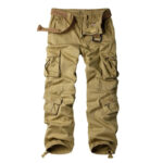 Men's Cargo Pants 3D Multi Pockets Loose Straight Leg Work Pants Wear Resistant Outdoor Casual Hiking Trousers Plus Size