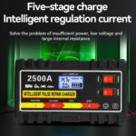 2500A HEAVY DUTY 12 24V AUTOMATIC CAR BATTERY CHARGER SMART PULSE REPAIR TRICKLE