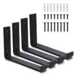 4 8 Pack Rustic Shelf Brackets Scaffold Board Industrial Solid Steel Heavy Duty