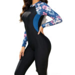 Womens Zip-up Sun-protection One-piece Wetsuit