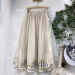 Japanese-style Forest-inspired Fresh And Vintage Elastic-waist Design