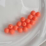 10mm Pumpkin Acrylic Beads, Solid Color PS Plastic Round Charms With Straight Hole For DIY Jewelry Making, Bracelets, Necklaces & Kids Crafts, Mixed Pastel Colors