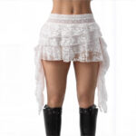Womens Sexy Lace Slimming Short Skirt