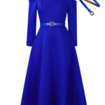 Womens Fashionable Casual Puff-sleeve Dress