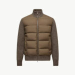 Mens Winter Patchwork Long-Sleeve Stand-Neck Sweater Coat