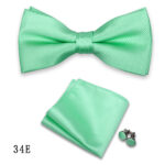 Mens Formalwear Accessory Burgundy Bow Tie Set