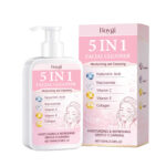 Hoygi 5 In 1 Multi-Effect Facial Cleanser, Gentle Skin-Friendly Daily Cleansing Pump Face Wash