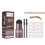 Foreign Trade Cross-Border Eelhoe Eyebrow Stamp Mold Eyebrow Drawing Tool Lazy Eyebrow Filler Makeup Eyebrow Powder Hairline Powder