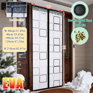 EVA Magnetic Thermal Insulating Door Curtain, Single Piece, Simple And Stylish Windproof Self-closing Door Curtain, For Home Living Room And Bedroom