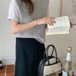 Womens New Hollowed-Out Crew-Neck Knitted Vest