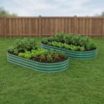 Galvanized Raised Garden Bed 6x3x1ft - Heavy Duty Metal Planter Box for Vegetables, Herbs & Flowers, Rust-Proof Outdoor Garden Bed with Large Capacity, Green, 2PCS
