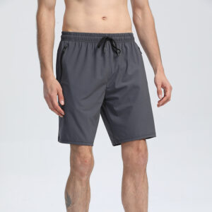 Men Summer Solid Quick Dry Loose 5 Inch Shorts, Casual Fitness Running Shorts For Student Morning Jog