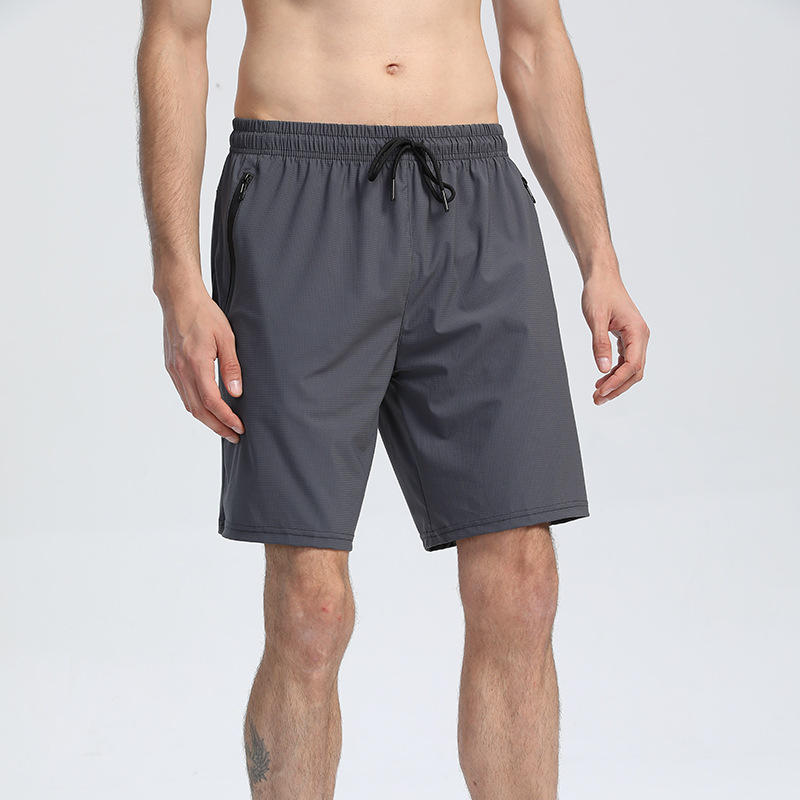 Men Summer Solid Quick Dry Loose 5 Inch Shorts, Casual Fitness Running Shorts For Student Morning Jog