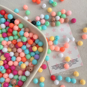 10mm Pumpkin Acrylic Beads, Solid Color PS Plastic Round Charms With Straight Hole For DIY Jewelry Making, Bracelets, Necklaces & Kids Crafts, Mixed Pastel Colors