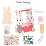 Easter Basket Bunnies (Set Of 5), Creative Group Craft Kit With 5 Wooden Easter Bunny Baskets, Colorful DIY Baskets For Easter Egg Hunts & Table Decorations, Ideal For School & Family Celebrations
