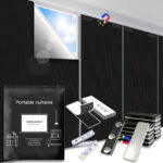 420D Blackout Fabric, Fully Opaque Curtains, Portable And Cut-to-size Sun-blocking Shade Curtains