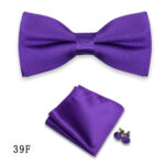 Mens Formalwear Accessory Burgundy Bow Tie Set