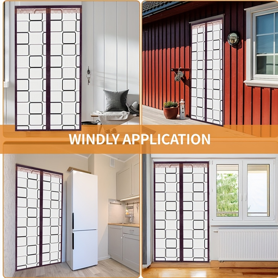 Classic Country-style EVA Polyethylene Air Conditioner Door Curtain, Magnetic Closure, Windproof, Blocks Cold Air, Smoke Barrier, Easy To Install, Suitable For All Seasons, Waterproof, Unlined, Plain