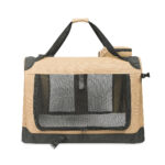 3-Door Folding Soft Dog Crate With Carrying Bag And Fleece Bed , Indoor & Outdoor Pet Home