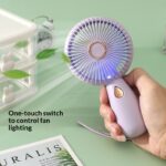 USB-Charged Simple Handheld Portable Mini Fan With LED