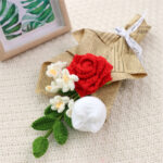Handmade Crochet Flower Bouquet For Birthday,wedding,party Gift