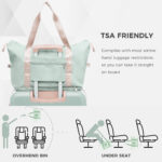 4-Piece Luggage Set - 20in Carry-On, 28in Checked Suitcase with TSA Lock Travel Duffel Bag Wet-Dry Toiletry Bag,green
