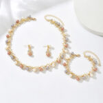 Cross-Border Foreign Trade Retro Jewelry Exaggerated Necklace Set Luxury Crystal Jewelry Banquet Dress Accessories Factory Direct Supply