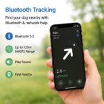 Dog GPS Tracker For Find My & Android Find Hub, Bluetooth Pet Locator Tag, No Monthly Fee, Waterproof Anti-Lost Tracker For Dogs