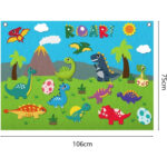 Party Gifts: Dinosaur Felt Storyboard, Felt Board, Educational Interactive Activity, Kids’ Room Party Gifts