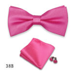 Mens Formalwear Accessory Burgundy Bow Tie Set