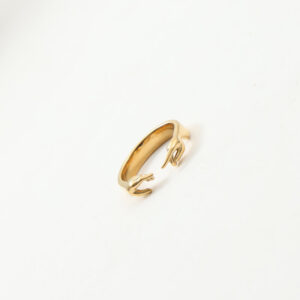 Gesture Ring Titanium Steel 18k Gold Plating