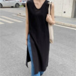 Sleeveless Minimalist V-neck Tank Dress