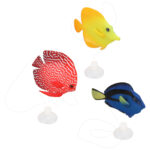 3Pcs Silicone Floating Glowing Clownfish Simulation Artificial Fish Decortion For Fish Tank Aquarium