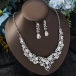 Cross-Border Foreign Trade Retro Jewelry Exaggerated Necklace Set Luxury Crystal Jewelry Banquet Dress Accessories Factory Direct Supply
