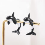 New Hip-hop Rock Dolphin Stud Earrings