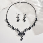 Cross-Border Foreign Trade Retro Jewelry Exaggerated Necklace Set Luxury Crystal Jewelry Banquet Dress Accessories Factory Direct Supply