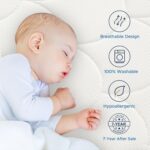 Crib Mattress, Dual-Sided Toddler And Baby Mattress With Washable Airfiber Insert And Removable Cover, 1 0 0 Breathable, Organic Cotton 5 Firm Fit Standard Size Toddler Bed