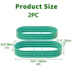 Galvanized Raised Garden Bed 6x3x1ft - Heavy Duty Metal Planter Box for Vegetables, Herbs & Flowers, Rust-Proof Outdoor Garden Bed with Large Capacity, Green, 2PCS