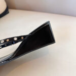 Women's Black Studded Thong Slippers, Soft Sole Casual Minimalist High Heel Flip Flops, 2026 New, Outdoor Summer Wear