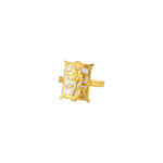 Vintage Fashion Enamel Flower Ring Chinese Style Floral Design Enamel Ring Vintage Index Finger Ring