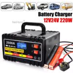 2500A HEAVY DUTY 12 24V AUTOMATIC CAR BATTERY CHARGER SMART PULSE REPAIR TRICKLE