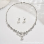 Cross-Border Foreign Trade Retro Jewelry Exaggerated Necklace Set Luxury Crystal Jewelry Banquet Dress Accessories Factory Direct Supply
