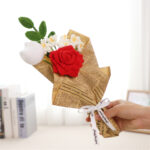 Handmade Crochet Flower Bouquet For Birthday,wedding,party Gift