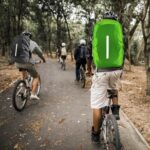 Backpack Cover Size M In Black And Green - Protective Cover For Daypacks And Travel - Accessory Set