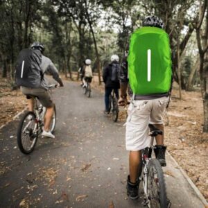 Backpack Cover Size M In Black And Green – Protective Cover For Daypacks And Travel – Accessory Set