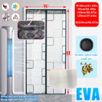 Classic Country-style EVA Polyethylene Air Conditioner Door Curtain, Magnetic Closure, Windproof, Blocks Cold Air, Smoke Barrier, Easy To Install, Suitable For All Seasons, Waterproof, Unlined, Plain